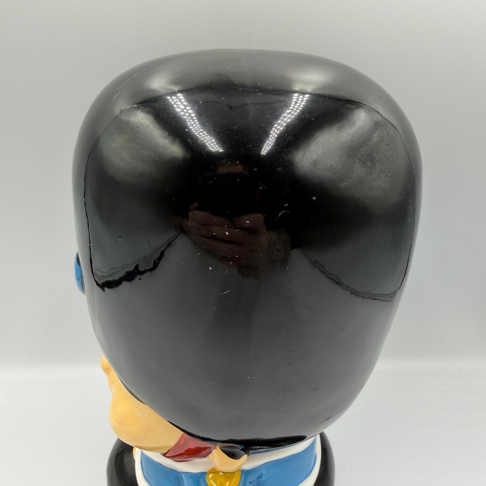 Vintage Ceramic British Royal Guard Soldier‎ Piggy Bank Blue Heart Kitsch Decor - Picture 9 of 12